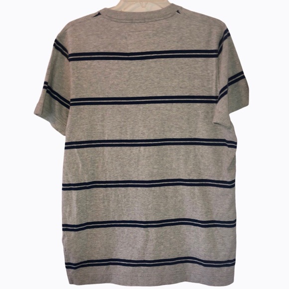 Abercrombie & Fitch Gray & Blue Stripe Muscle Tee - Picture 2 of 5